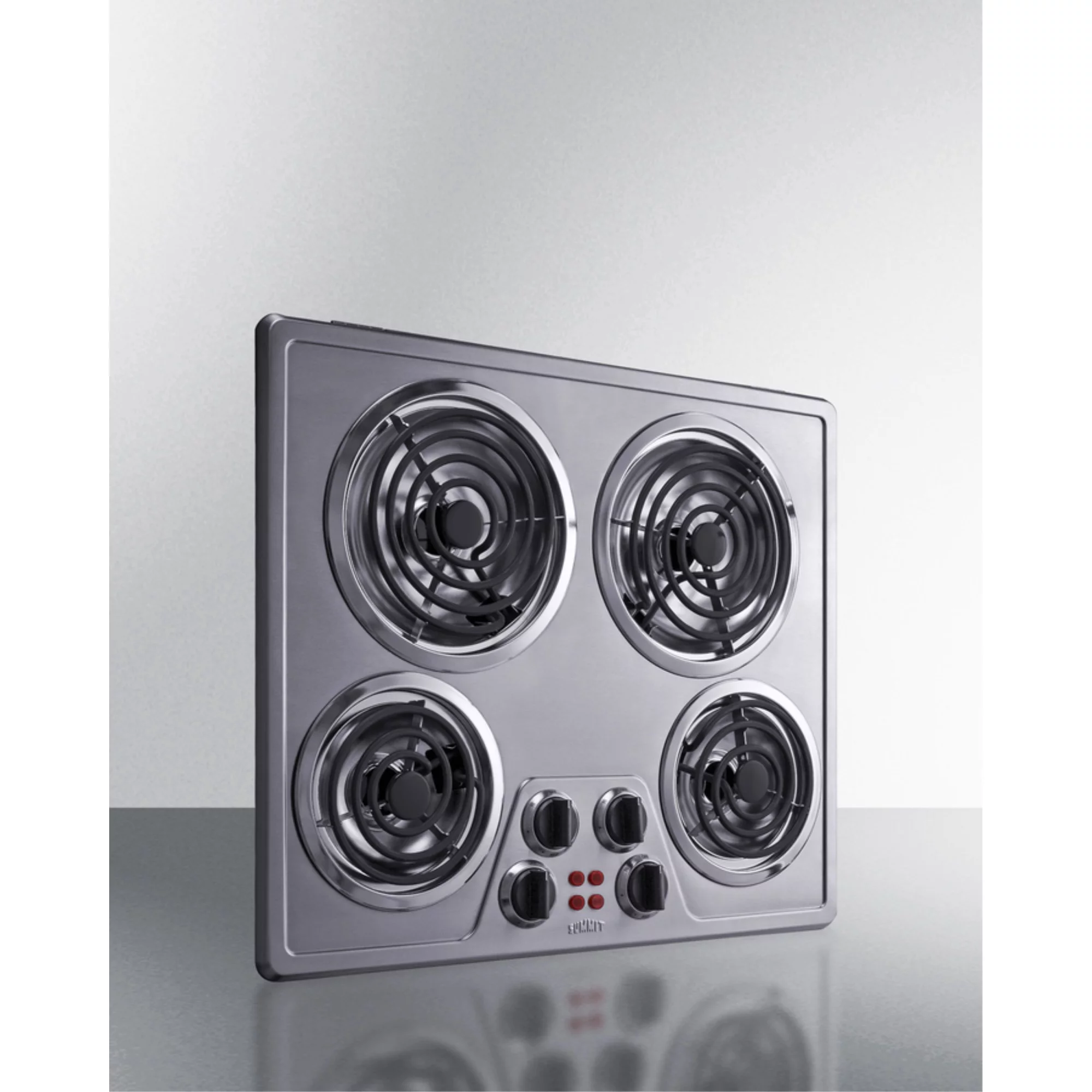 24" Wide 240V 4-Burner Coil Cooktop
