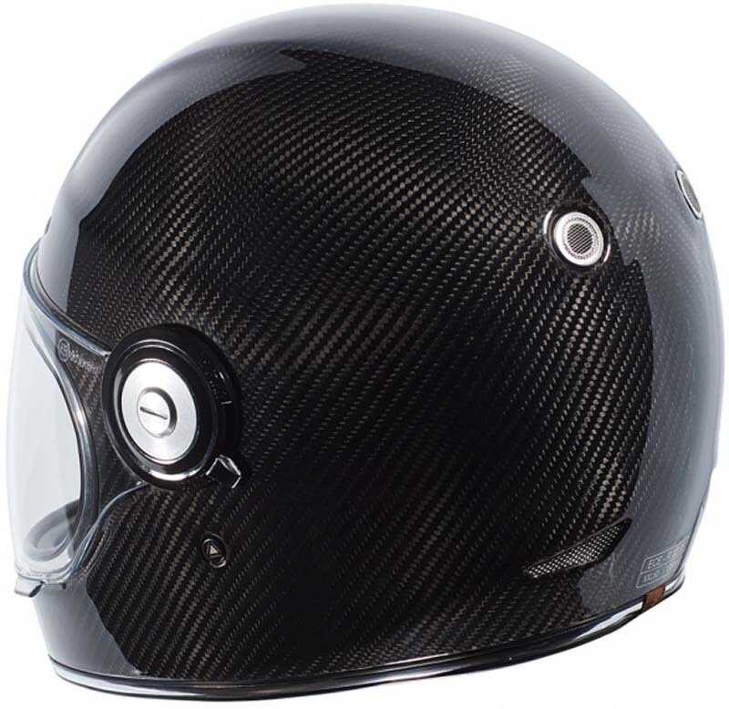 Torc T-1 Retro Full Face Helmet - Gloss Carbon Fiber