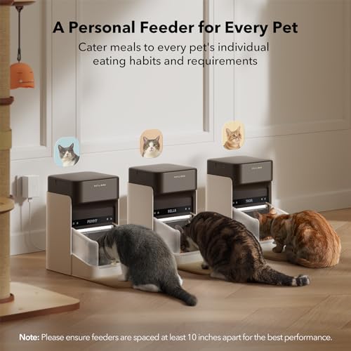 PETLIBRO Upgraded RFID Automatic Cat Feeder, 5G Wi-Fi Automatic Pet Feeder, 3L Auto Cat Feeder App Control with Light Collar Tag