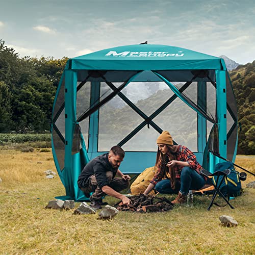 MASTERCANOPY 12x12FT Pop Up Gazebo Screen Tent - Instant Screen House with Netting, Quick Set, Outdoor Canopy Shelter with Carry Bag for Camping