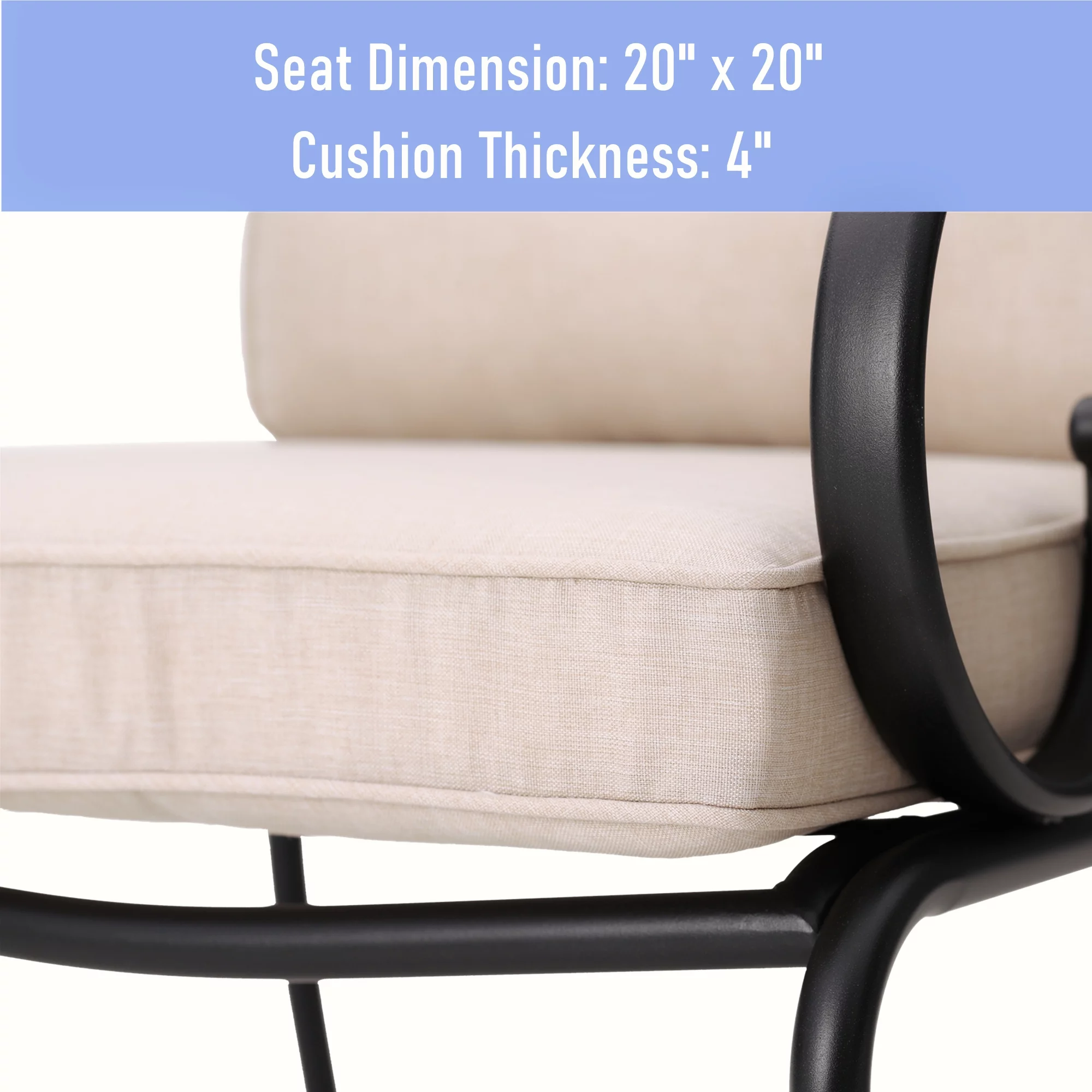 Summit Living 7-Piece Outdoor Dining Set with Swivel Cushioned Chairs for 6-Person, Umbrella Support, Black & Beige