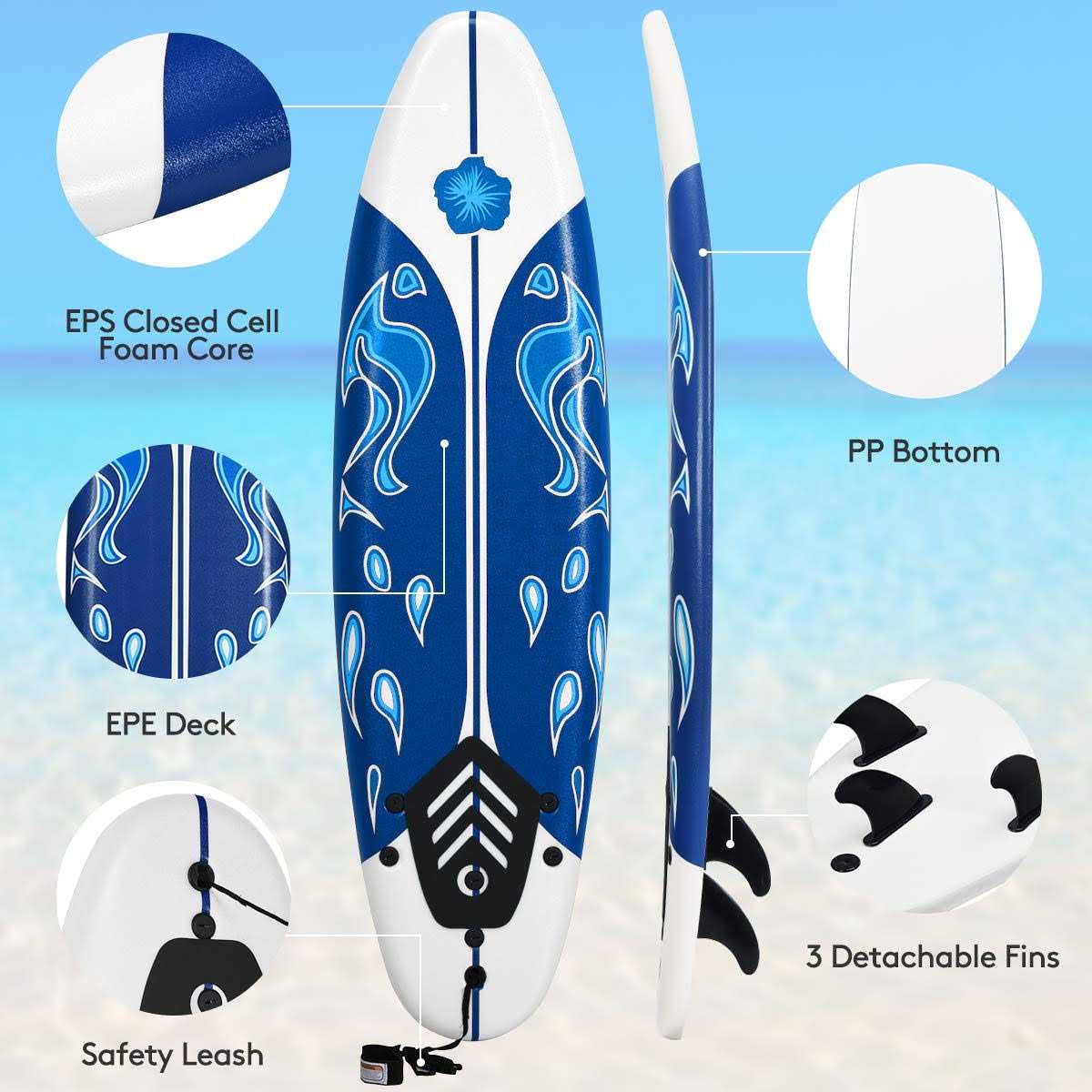 Surfboard Surf Foamie Boards Surfing Beach Ocean Body - Sports Supplies Online Store