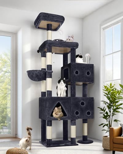 Globlazer Extra Large Cat Tower, 81-inch Tall Cat Tree for Big Cats 20 lbs