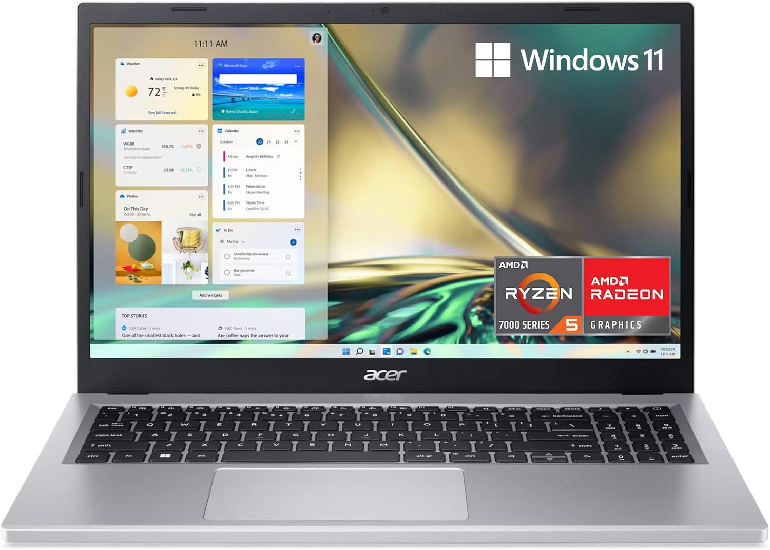 Acer Aspire 3 A315-24PT-R8CY Slim Laptop | 15.6" Full HD IPS Touch Display | AMD Ryzen 5 7520U Quad-Core Processor | AMD Radeon Graphics | 8GB LPDDR5