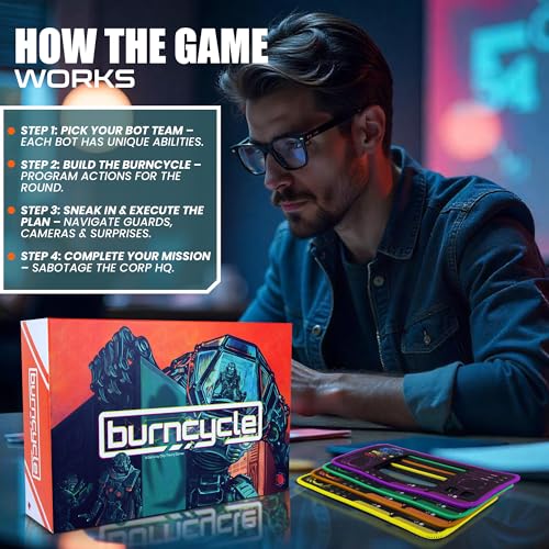 Chip Theory Games Burncycle, Strategic Cooperative Board Game, Overthrow Corporations with Your Robot Team, 1-4 Players, Ages 14 Plus