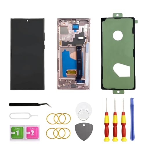 LNONLS OLED for Samsung Galaxy Note20 Ultra 5G LCD Display Screen Assembly Replacement for Samsung Note 20 Ultra Touch Digitizer Screen with Frame