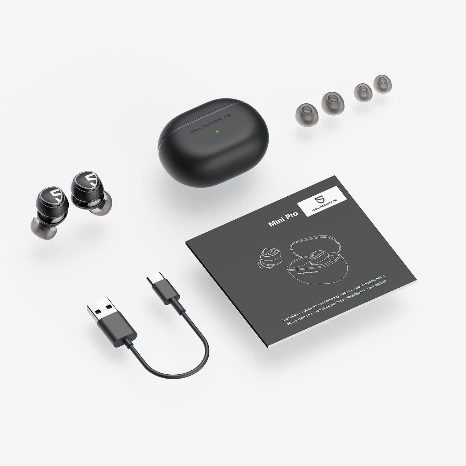 SoundPEATS Mini Pro Hybrid Active Noise Cancelling Wireless Earbuds, Bluetooth 5.2 Headphones with ANC, QCC3040, aptX Adaptive, Transparency Mode