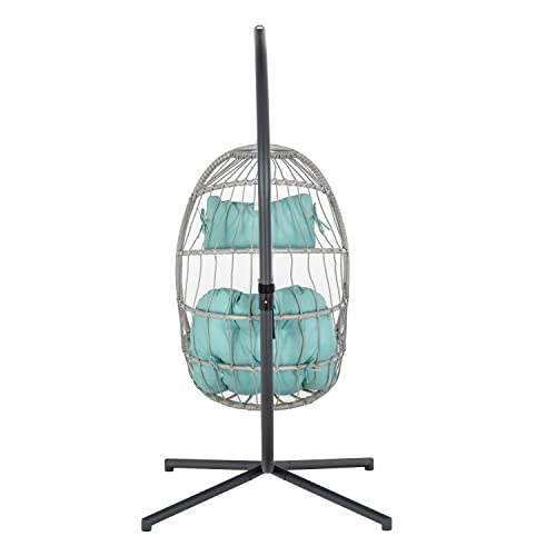 Yechen Hanging Egg Chair with Stand and Footrest for Indoor Outdoor