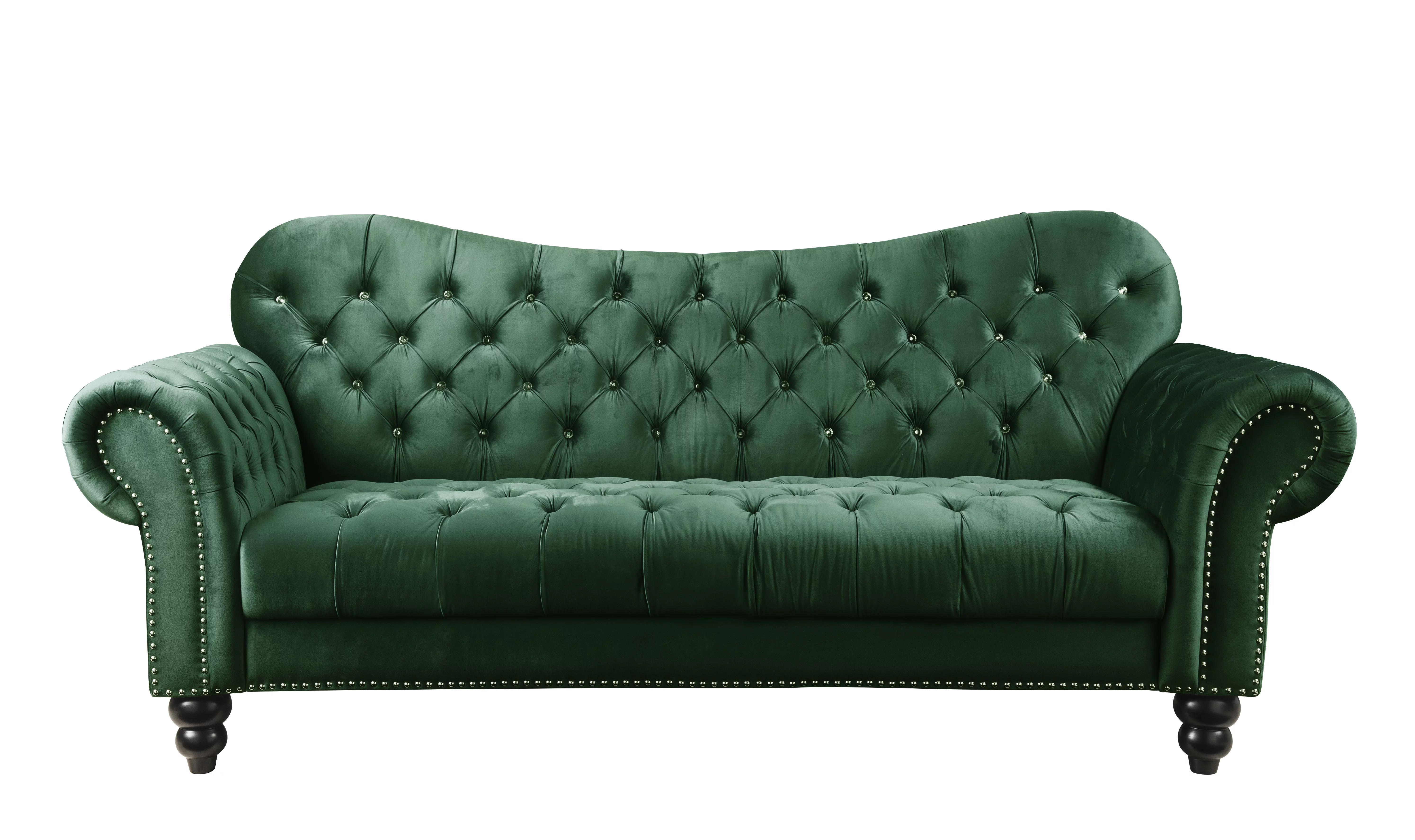 Iberis Sofa, Green Velvet (1Set/2Ctn)
