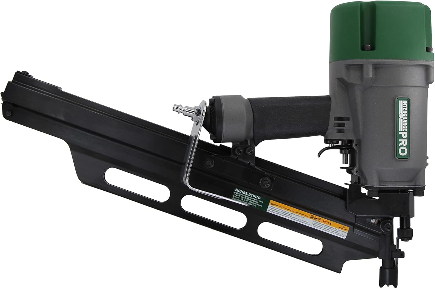Interchange Pro NSR83-21PRO 21-Degree 3-1/4" Plastic Strip Round Head Heavy Duty Framing Nailer w/Adjustable Depth of Drive