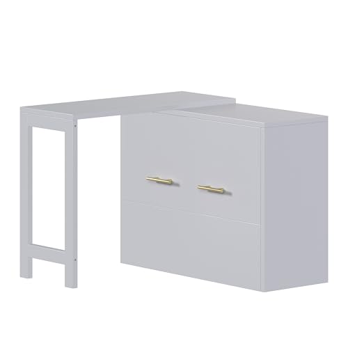 Twin Murphy Bed with Mattresses, Folding Cabinet Bed with Adjustable Position Desk