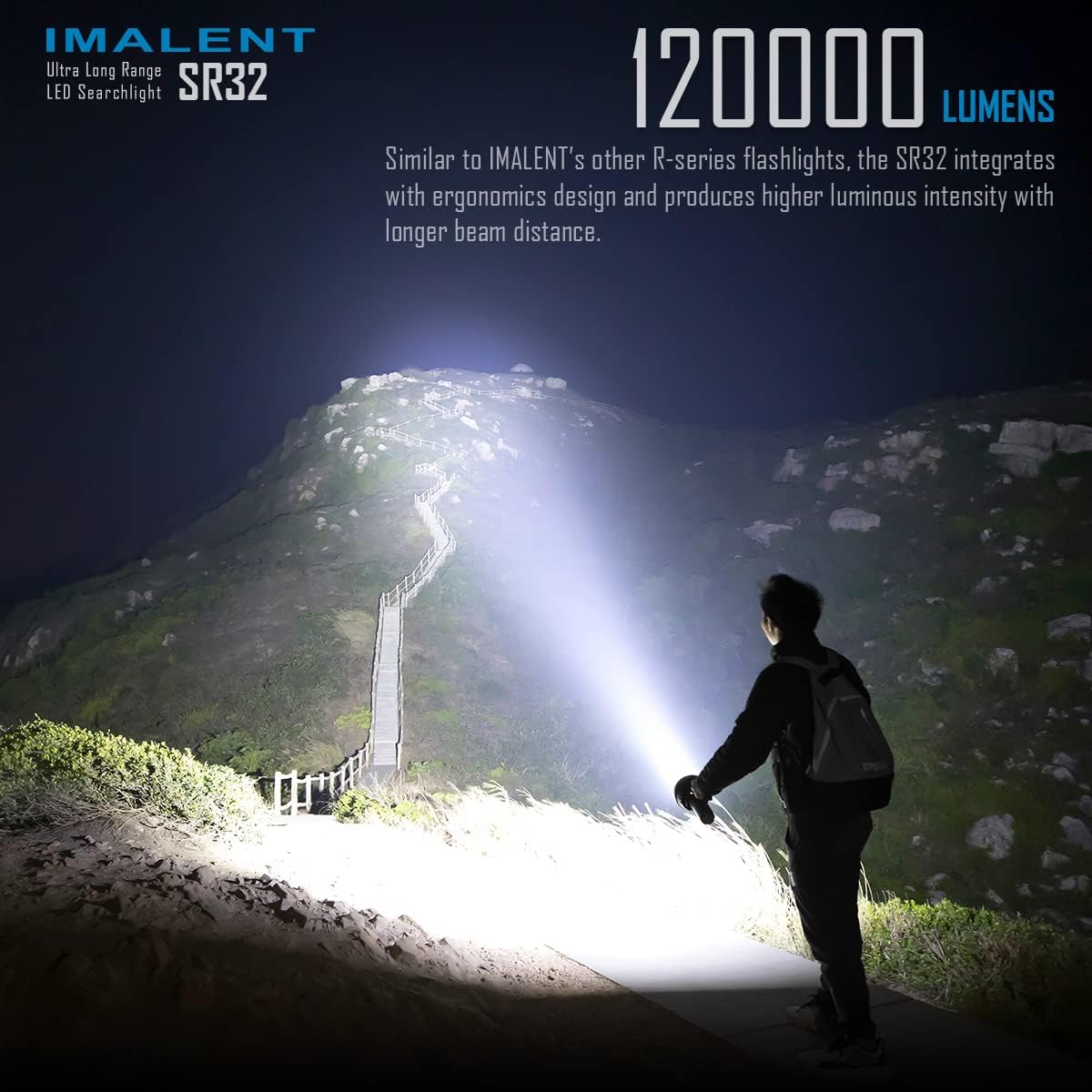 IMALENT SR32 Brightest Flashlight 120,000 Lumens, Cree XHP 50.3 HI LEDs
