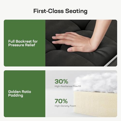 Marsail Sofa Bed, 3-in-1 Convertible Sleeper Sofa, Futon Couch with USB Charging, Side Pockets & Adjustable Backrest, Pull Out Couch for Living Room