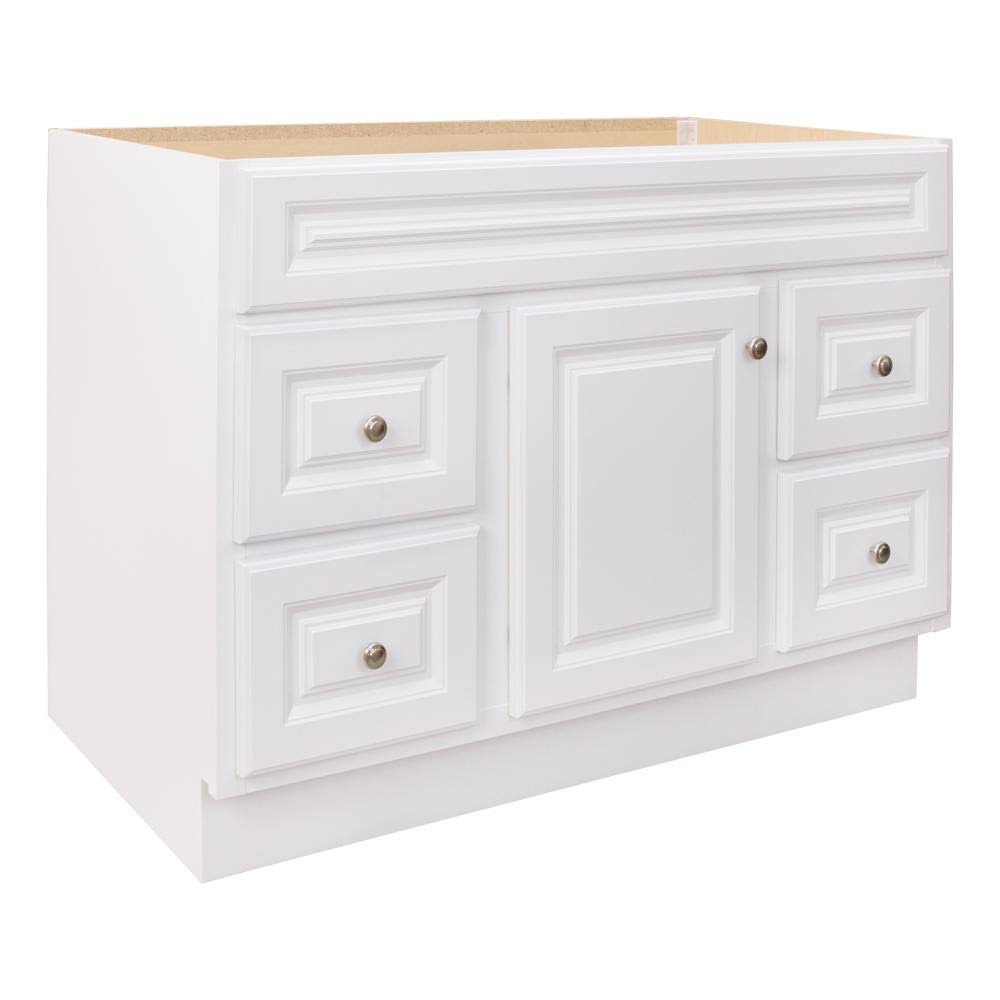 Glacier Bay 270147 Hampton 48 in. W x 21 in. D x 33.5 in. H Bath Vanity Cabinet Only in White - Avayadevconnect