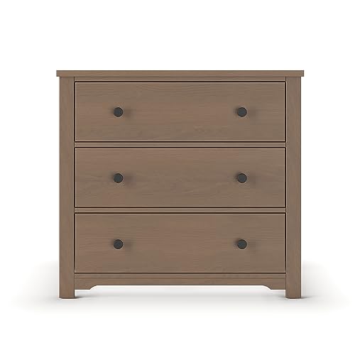 Child Craft Harmony 3 Drawer Dresser with Removable Changing Table Topper for Nursery or Bedroom, Plenty of Storage
