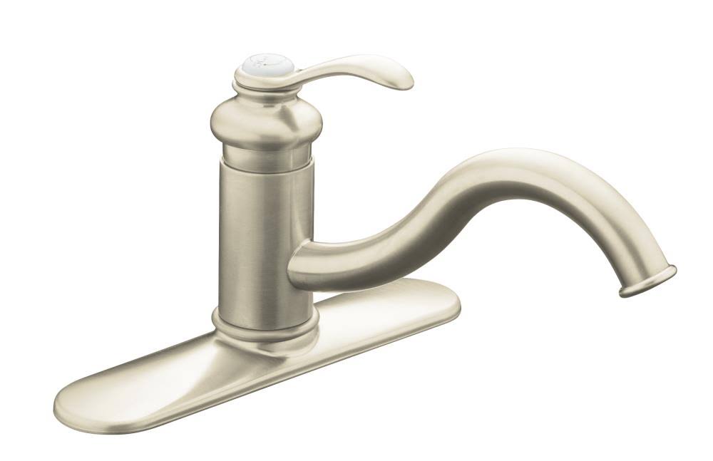 KOHLER K-12171-BN Fairfax Single-Control Kitchen Sink Faucet, Vibrant Brushed Nickel