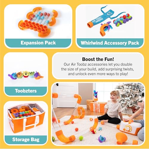 Fat Brain Toys The Original Air Toobz, Air-Powered STEM Building Toys for Kids & Teens, Kids Building Toys, STEM Toys for 3+ Year Old