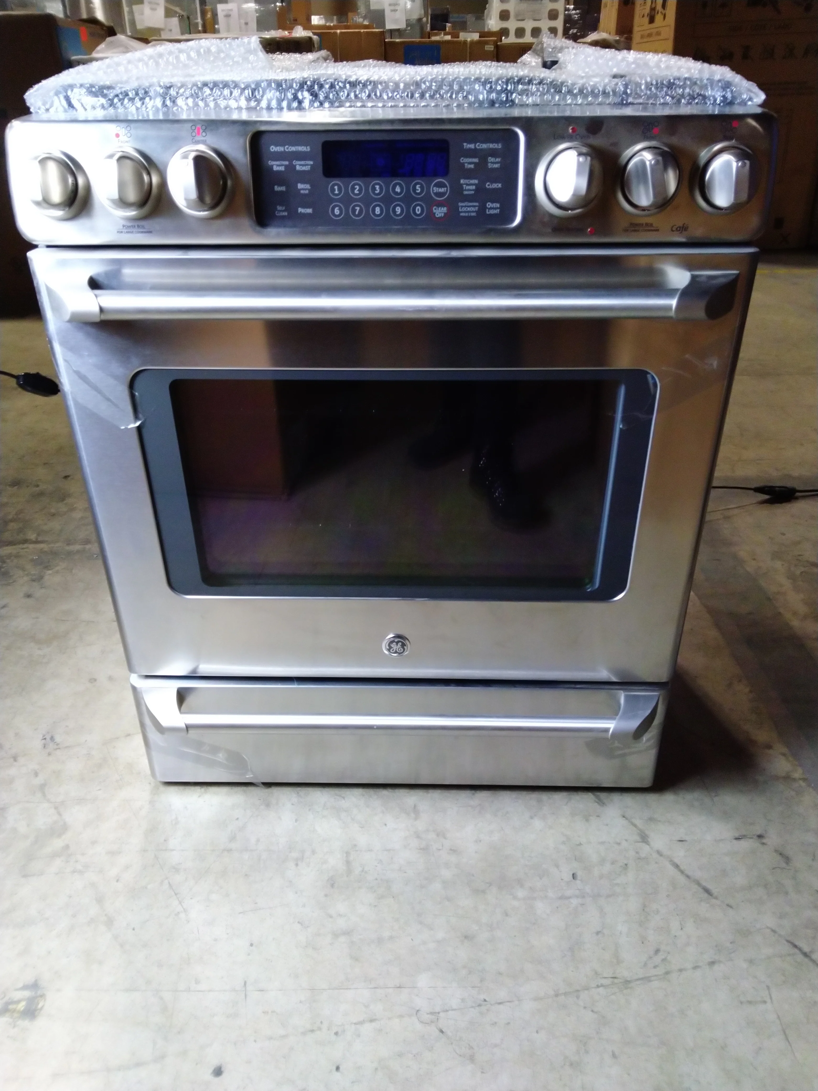 GE Café�?Series Slide-In Front Control Dual-Fuel Range with Baking Drawer - CC2S985SETSS