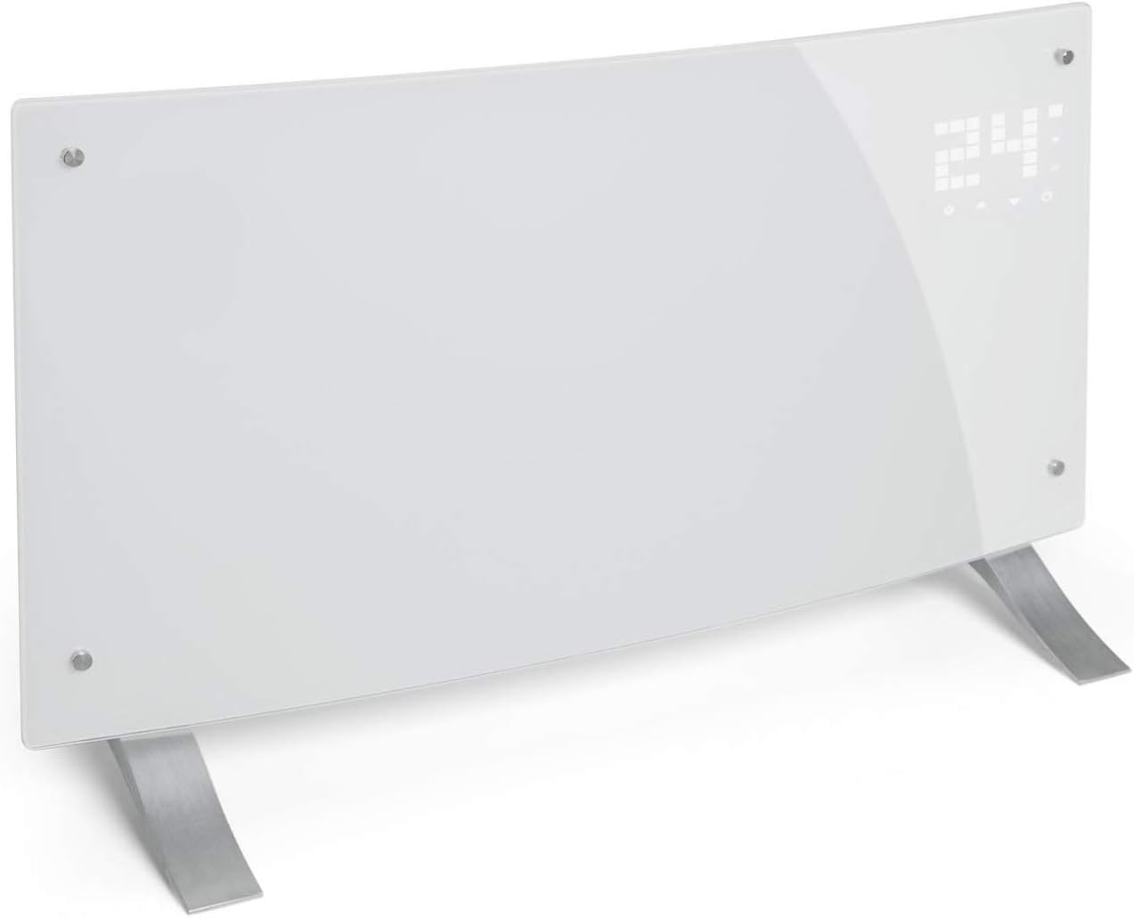 KLARSTEIN Bornholm Convection Panel Space Heater, 1500 Watt, Warms up to 400 sq ft, Freestanding or Easy Wall Mount, LED Display, ECO Mode