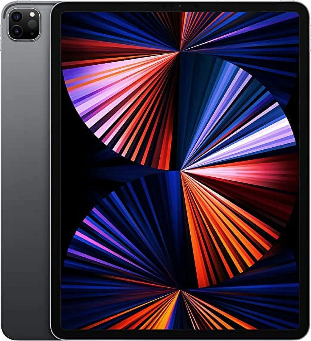Restored Apple iPad Pro 12.9" (5th Gen) A2378 (WiFi) 1TB Space Gray w/ Pre-Installed Tempered Glass (Refurbished) - Curated Treasures Market