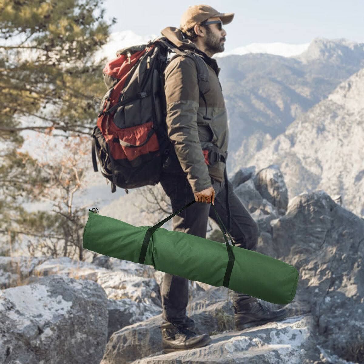 Folding Camping Cot Heavy-Duty Camp Bed with Carry Bag