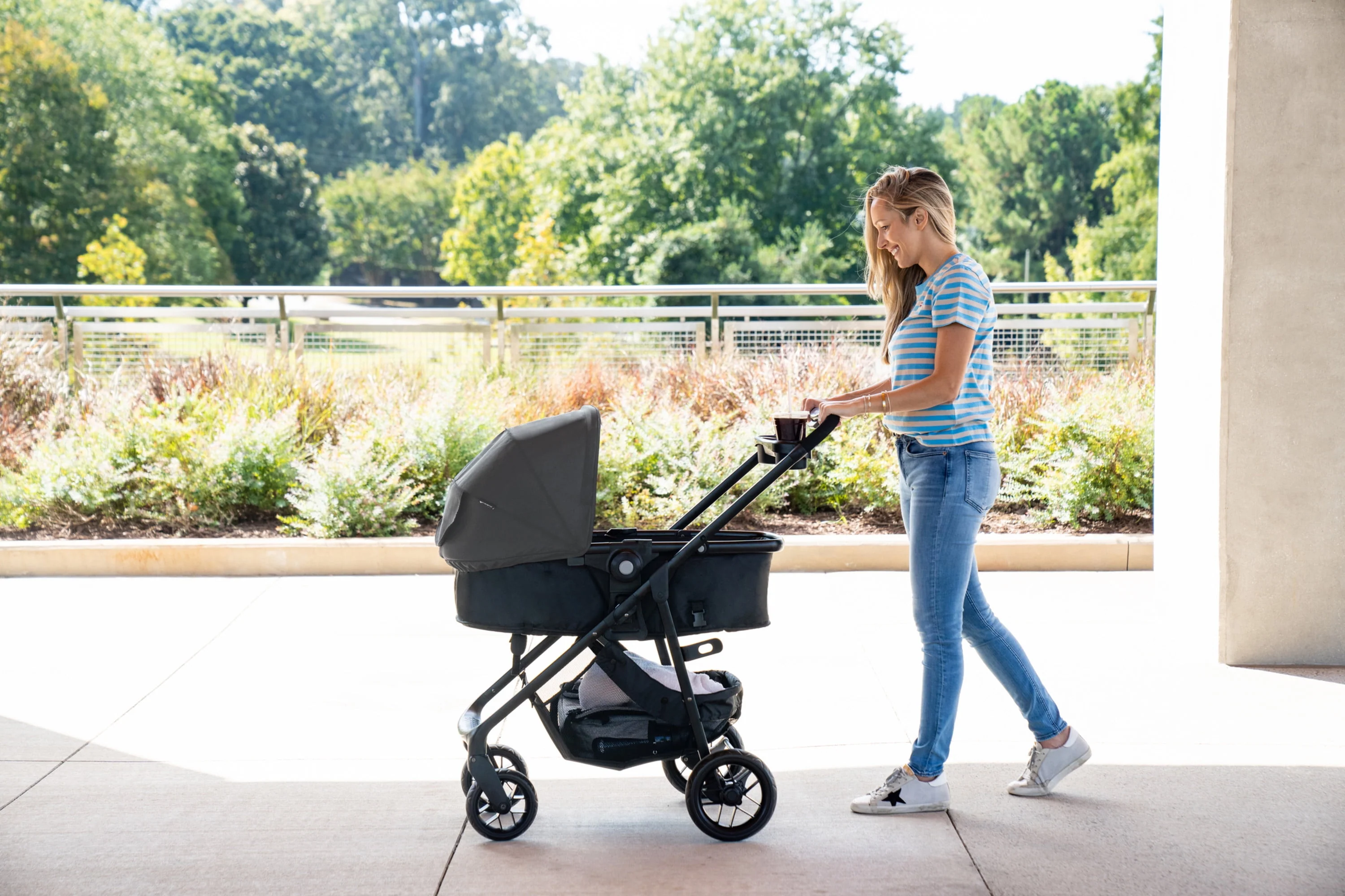 Safety 1st Grow and Go Sprint Modular Travel System Stroller with Rear-Facing Infant Car Seat, Whisper Grey