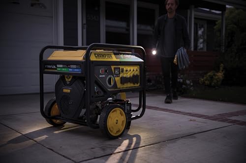 Champion Power Equipment 5000-Watt Electric Start Tri Fuel RV Ready Portable Generator with CO Shield