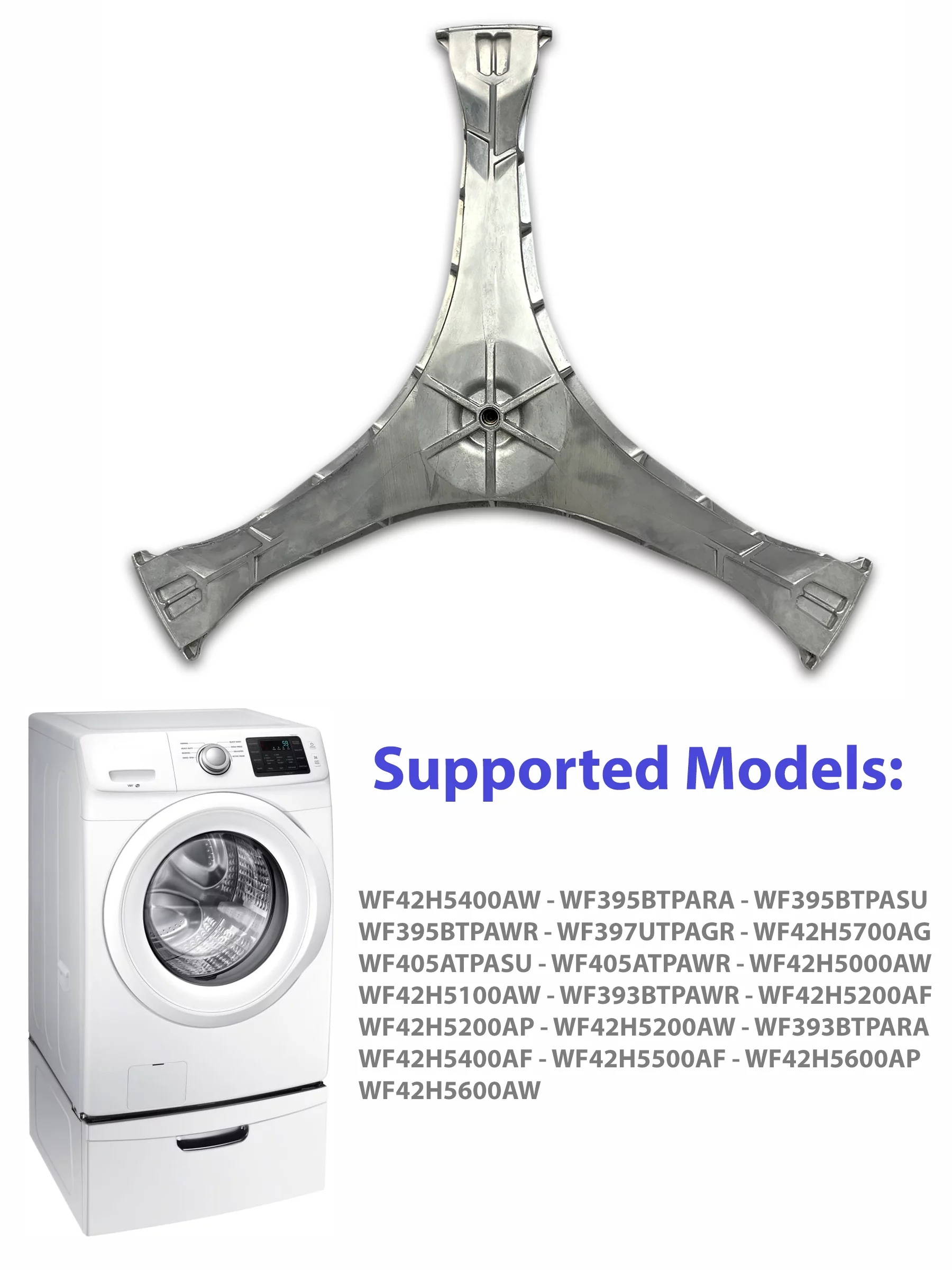 DC97-17004B / DC60-00100A Washer Flange Shaft Assembly Compatible with Samsung Washing Machine Washer Spider Spinner Shaft Replaces DC97-17004A