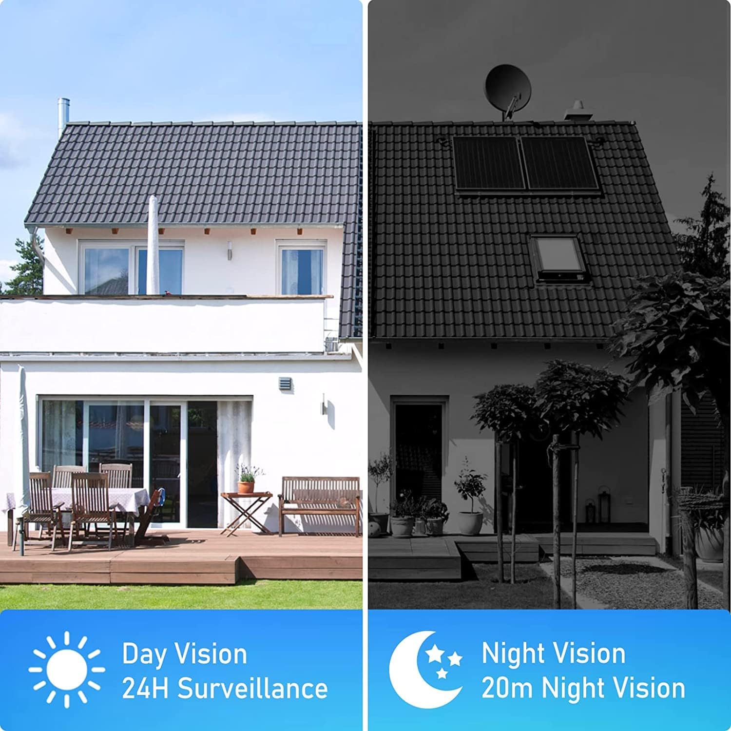 HD 5MP POE Camera Outdoor, 1592x1944P Bullet IP Security Camera, IR Night Vision Motion Detection IP66 Waterproof Support H.265 Video Compression