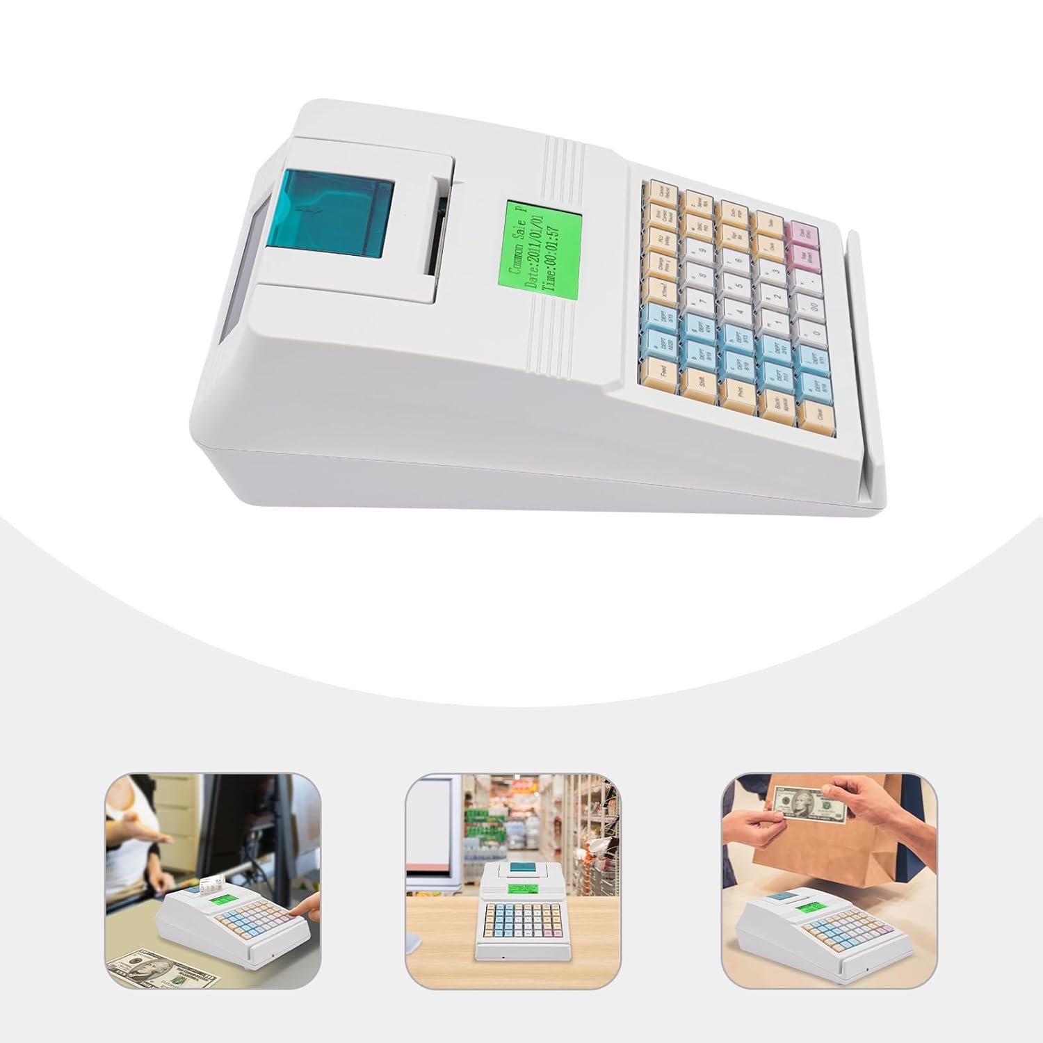 Cash Register,Electronic POS Syetem Cash Register,Thermal Cash Register,LED Cashier Register