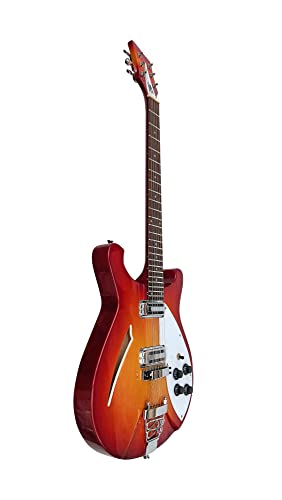 IYV 6 String IYV-IRK-300 Semi Hollow Electric Guitar 3T Sunburst, Right, (IRK-300)