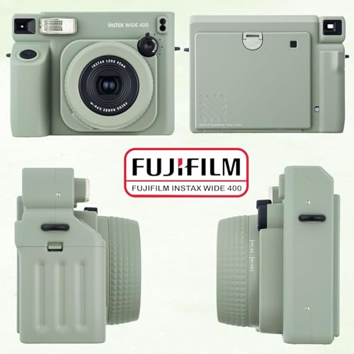 Fujifilm Instax Wide 400 Instant Camera (Sage Green) + INSTAX Wide Film (20 Exposures) + Shutter Accessories Bundle &ndash; Carrying Case