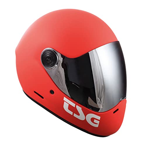 TSG - Pass Pro Full-face Helmet w/Two Visors | Performance Helmet for Downhill Skateboarding, E-Skating, E-Onewheeling, Longboarding | Compact