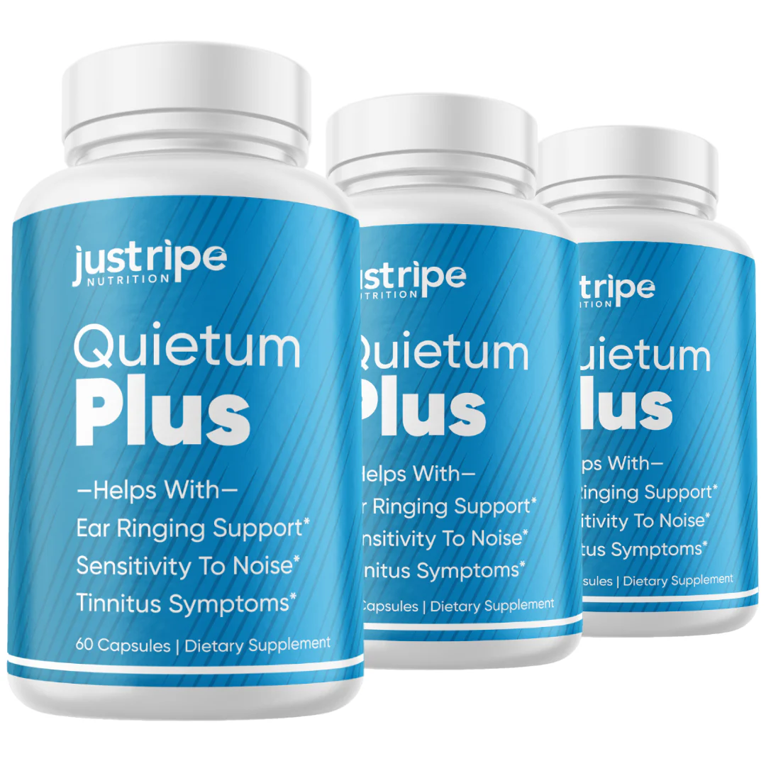 3 Pack Quietum Plus Tinnitus Relief Supplement Ear Ringing Support - Kansas Nuitrition - HNZSDS