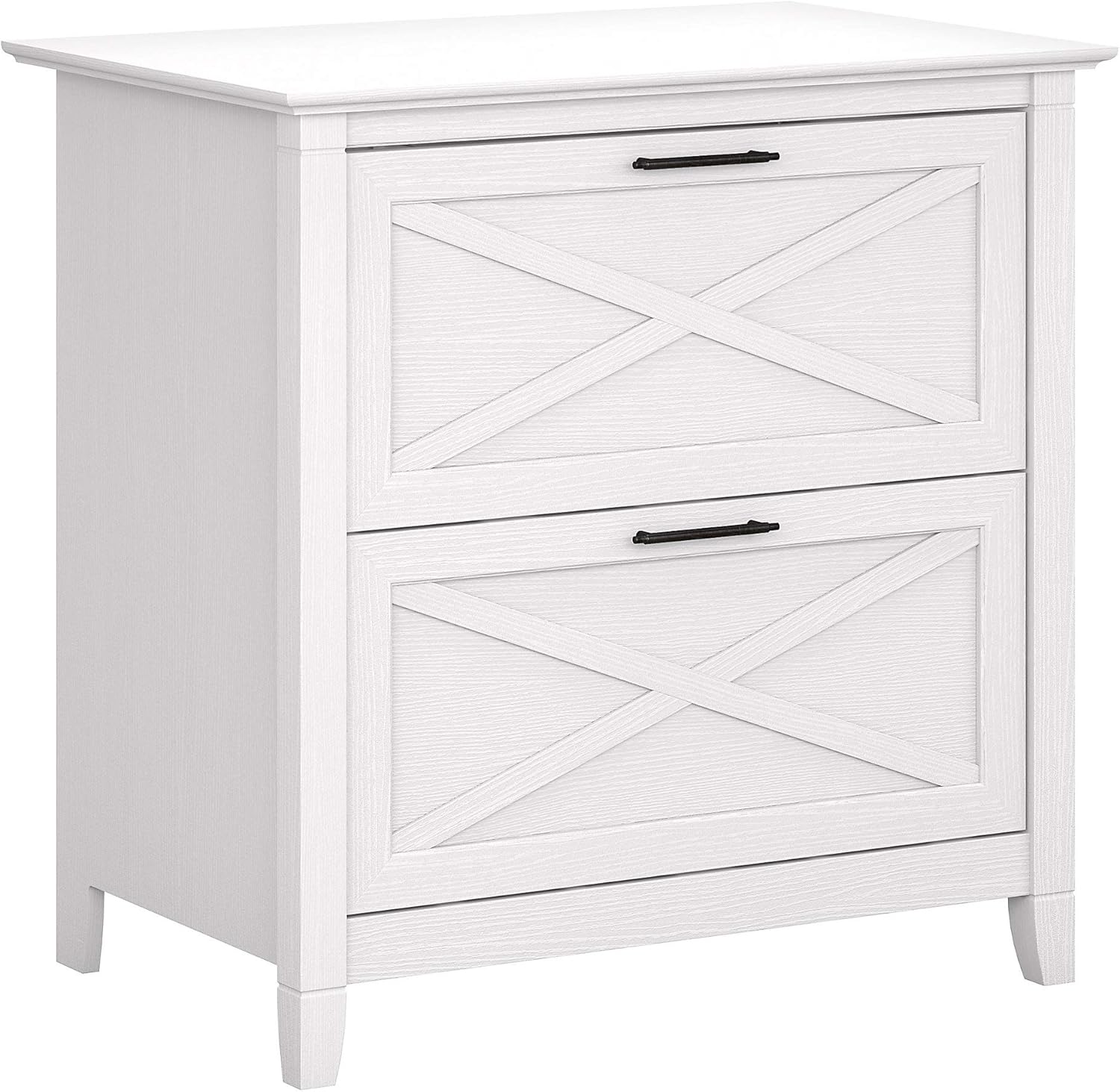 Bush Furniture Key West 2 Drawer Lateral File Cabinet in Washed Gray