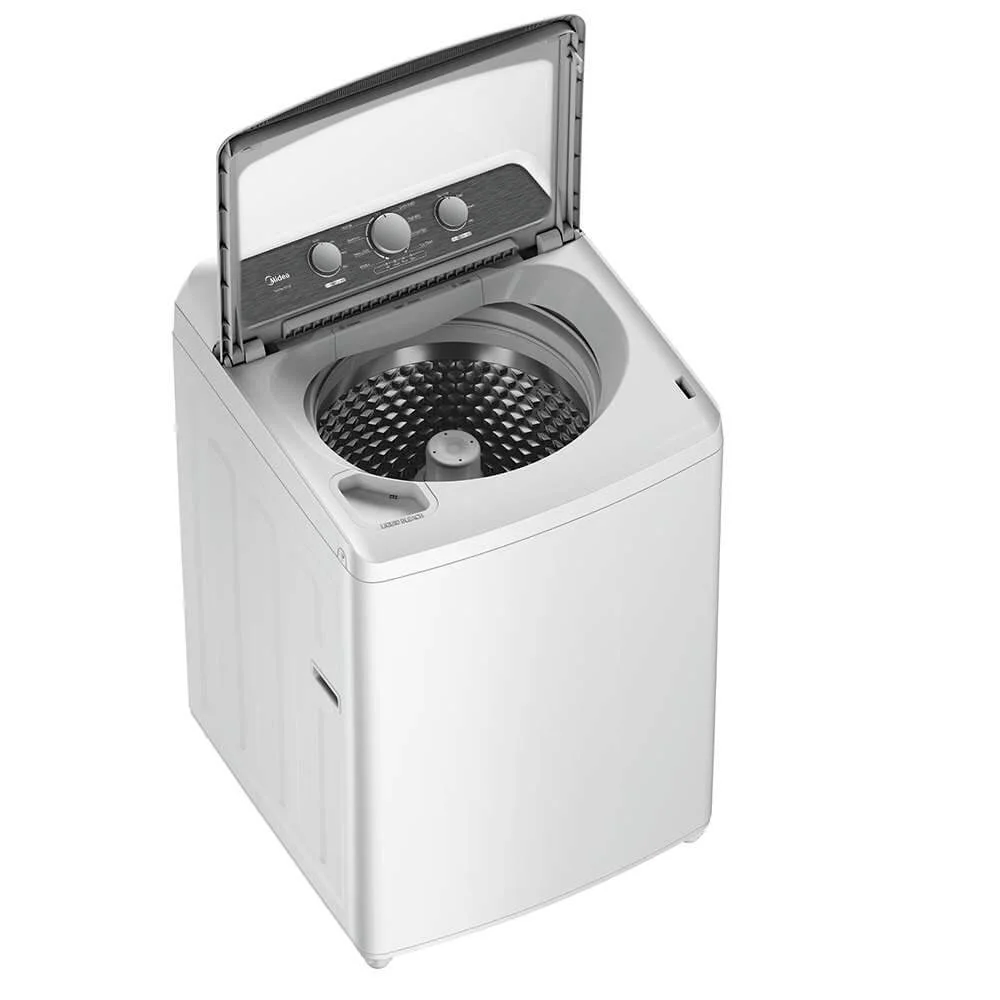 Midea MLTW41A1BWW 4.1 Cf Top Load Washer Agitator Stainless Tub