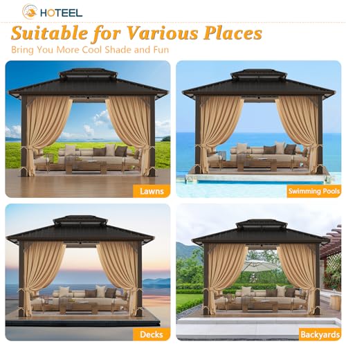 Hoteel 6x8ft Hardtop Grill Gazebo