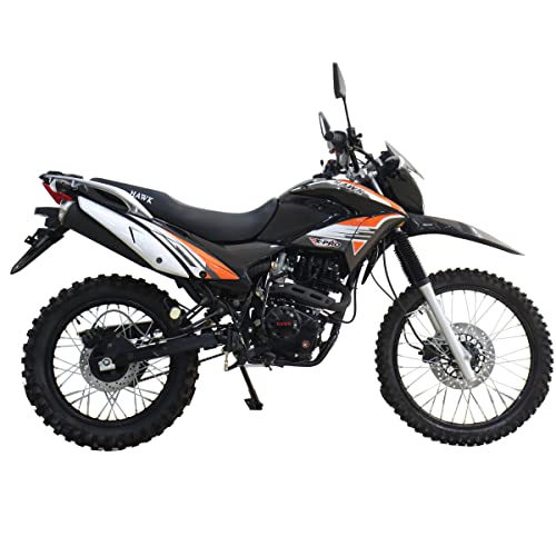 X-PRO Hawk 250 Dirt Bike Motorcycle Enduro Motorcycle, Big 21"/18" Wheels!(Black)