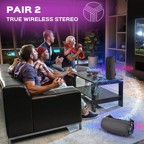 TREBLAB Ultra Loud Wireless Speaker - 60W Stereo Sound with Deep Bass, 20H Playtime, Powerbank, Waterproof