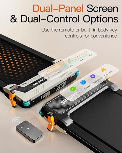 FUNRAY Versatile Walking Pad Treadmill with Incline - Dual-Sided Under Desk Treadmill with Foot Massage