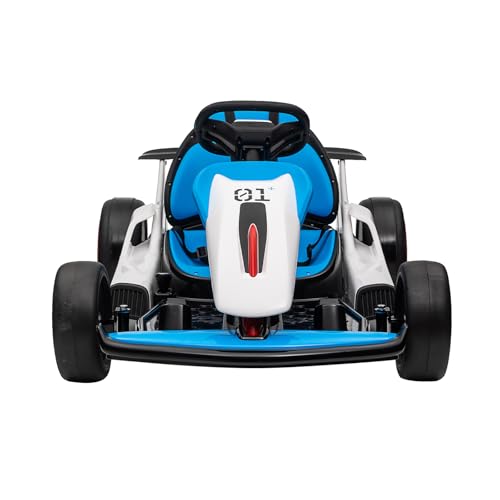 Kids Go Kart, Ride On Drift Kart with Dual 200W Motors, 24V Battery Powered Electric Drift Car, Outdoor 2-Speed Ride On Racing Toy for Boys Girls 6+