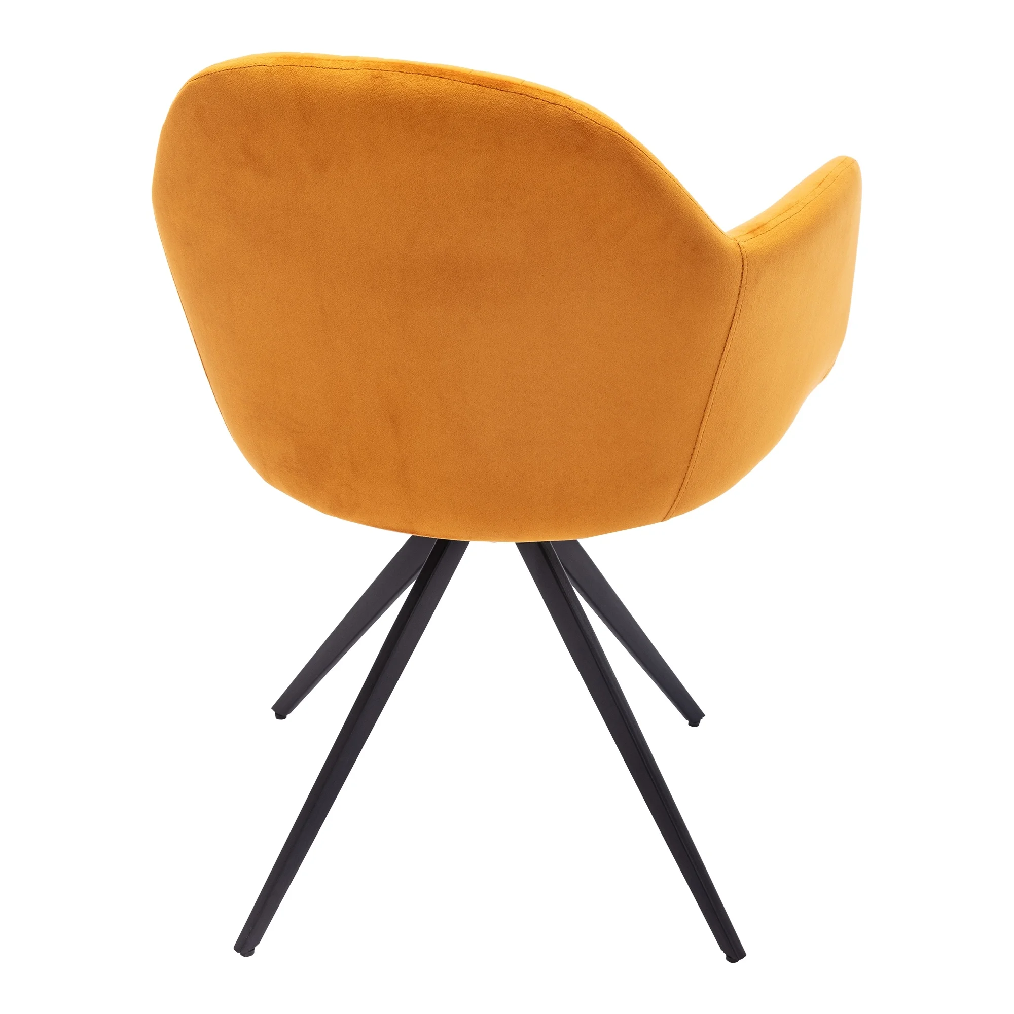 Rowe Swivel Arm Velvet Chair Cognac