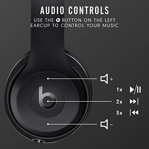 Beats Solo3 Wireless On-Ear Headphones - Apple W1 Headphone Chip, Class 1 Bluetooth, 40 Hours of Listening Time, Built-in Microphone - Red