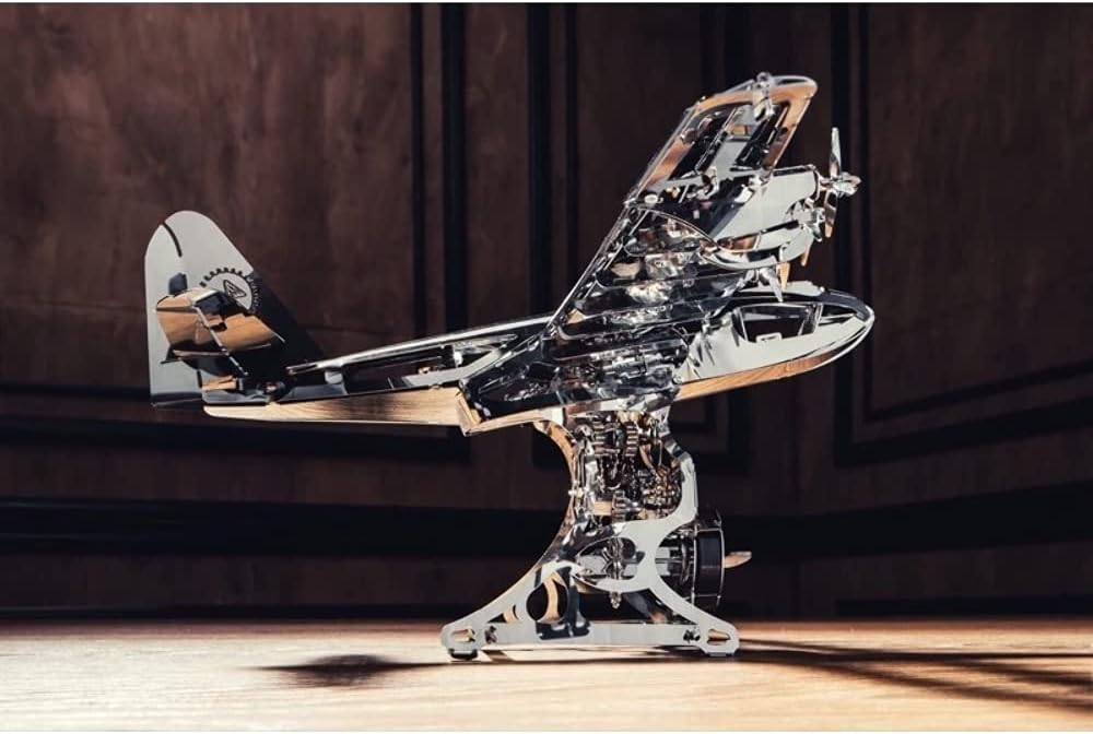 Model Airplane Kit with Tool kit- DIY Scale Model - 3D Model kit Heavenly Hercules - Moving Wind-Up Airplane Model | 3D Puzzle for Adults