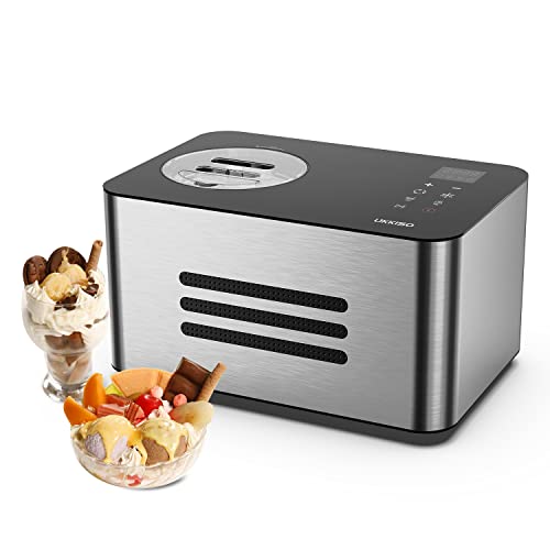 UKKISO Ice Cream Maker for Home: 1.6 Quart Automatic Ice Cream Maker Machine with 4 Mode
