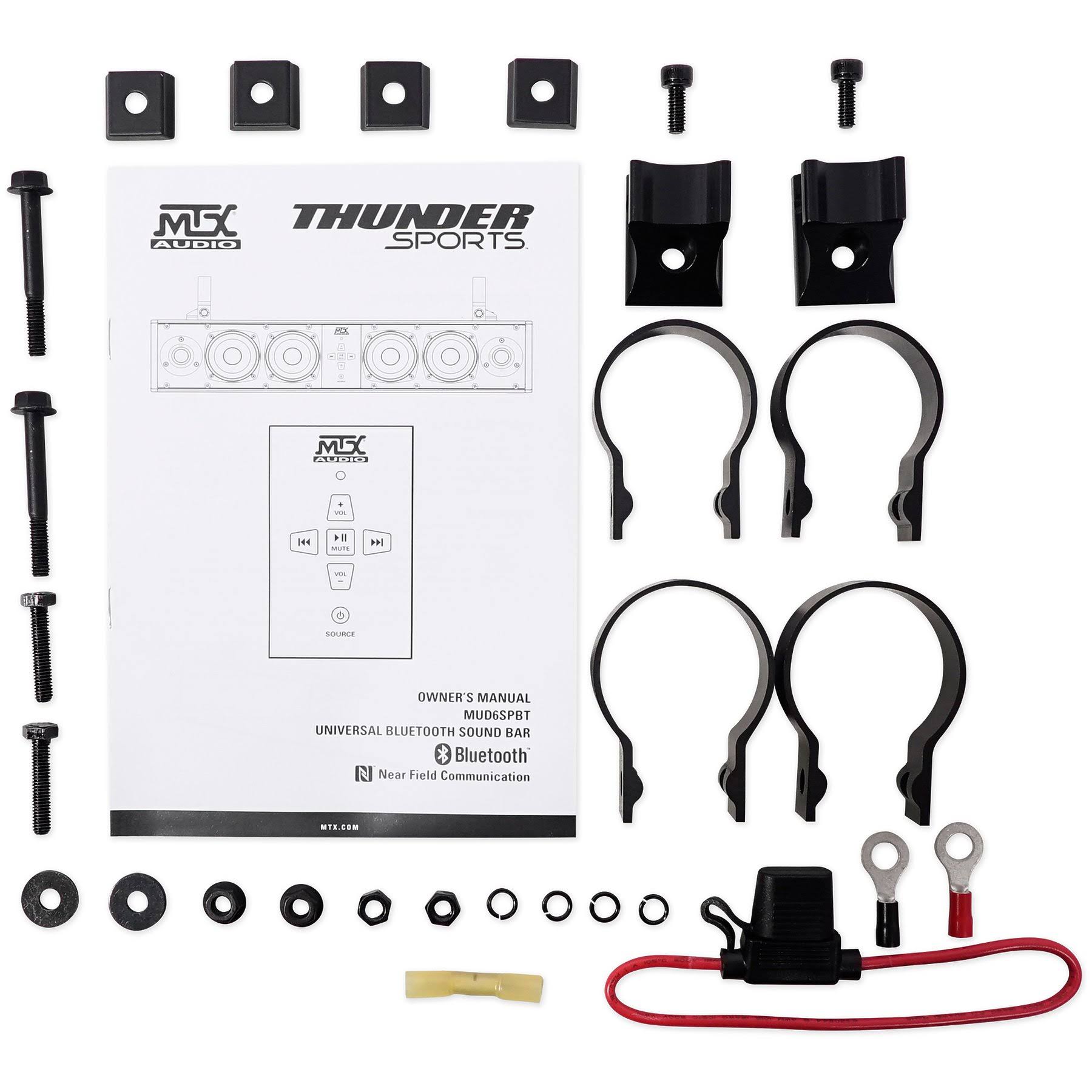 MTX Mud6sp Six-Speaker Soundbar System 4 Polaris/RZR/ATV/UTV/Jeep/Cart+Rockbox