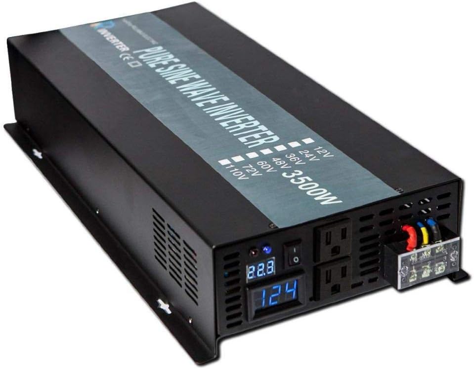 WZRELB Strong Driving Capacity 2500W 24VDC to 120VAC Pure Sine Wave Inverter Power Converter (RBP250024B1)