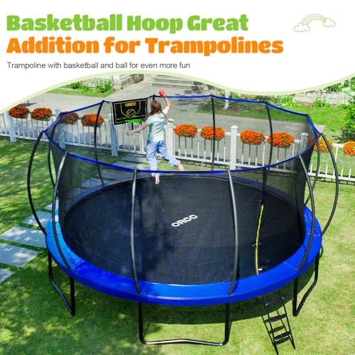 ORCC 1200LBS Weight Capacity Trampoline 16 15 14 12 10 8FT Outdoor Yard Trampolines for Kids Adults Outdoor Yard Trampolines for Kids Adults