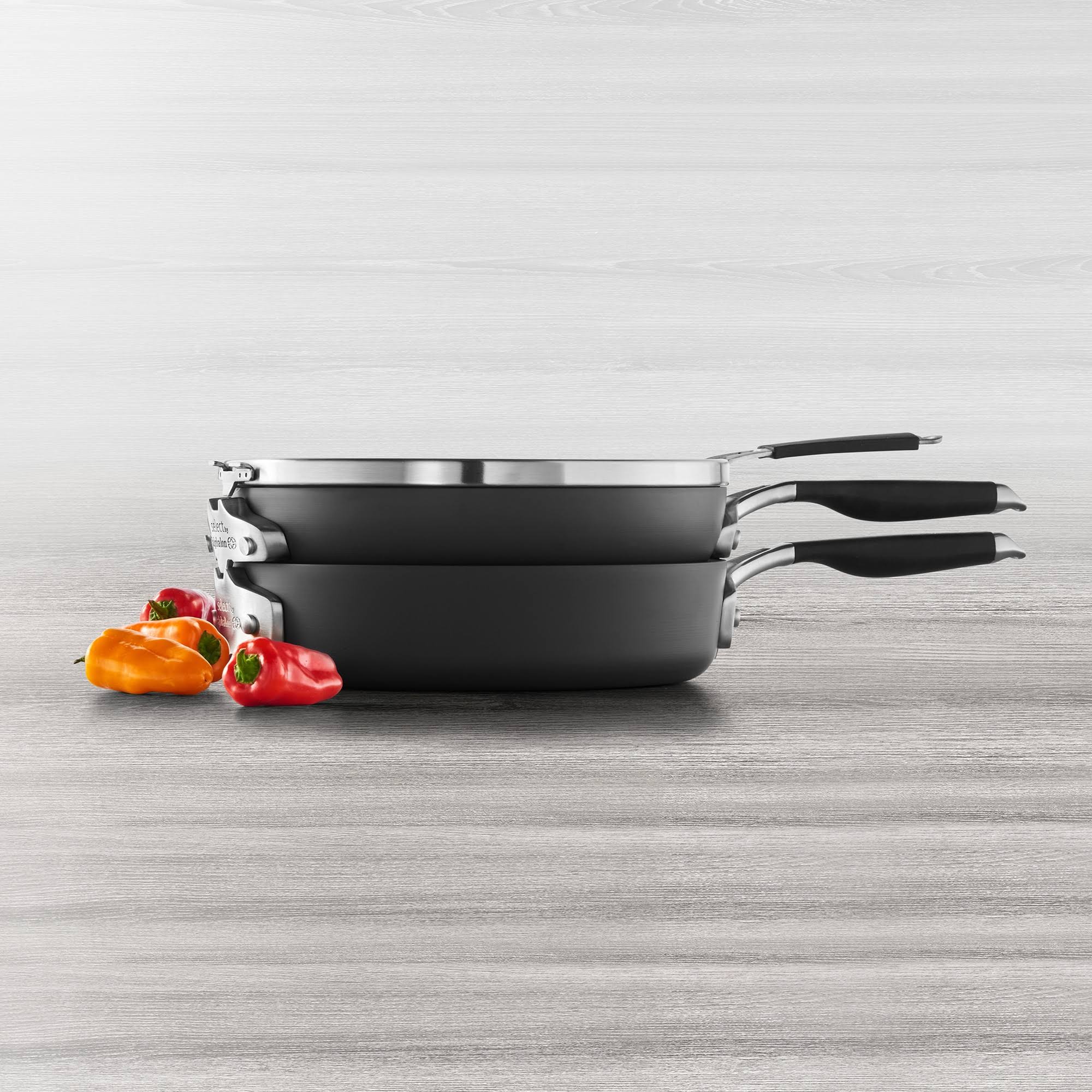 Calphalon Select Space Saving Hard Anodized 3 Piece Cookware Set