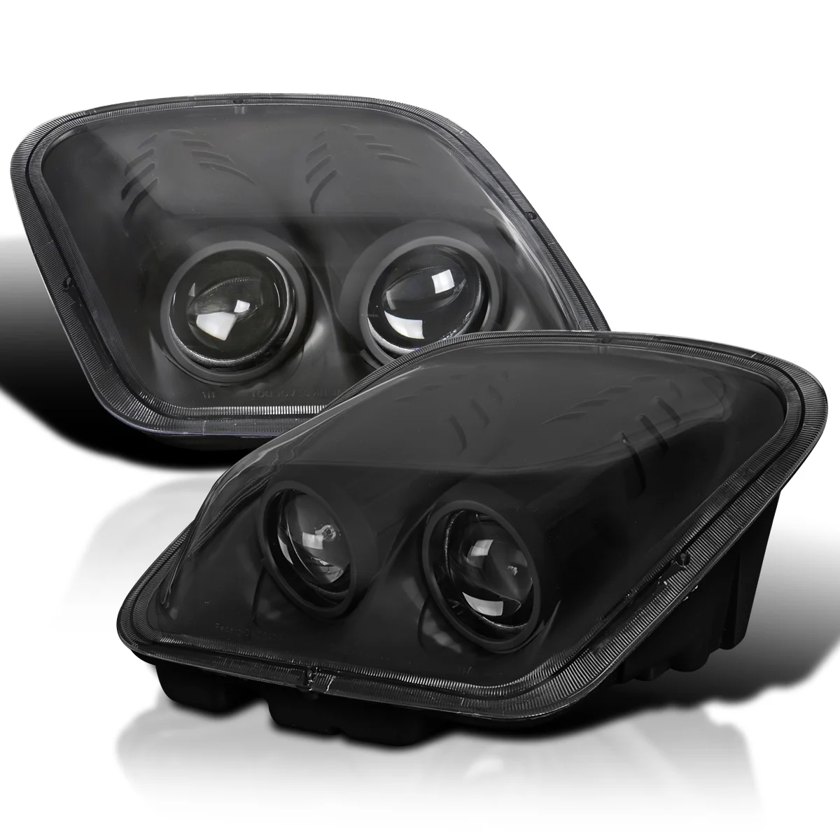 Spec-D Tuning Black Projector Headlights Head Lamps Compatible with 1997-2004 Chevy Corvette C5 Left + Right Pair Headlamps Assembly